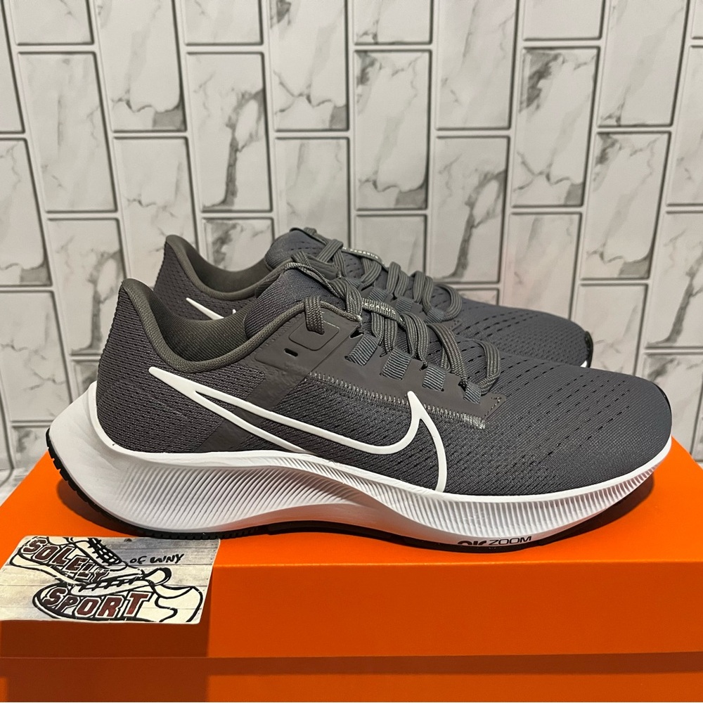 New Nike Air Zoom Pegasus 38 Grey White Running Training Gym Shoes Workout Women